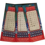 מדבקות למקלדת אותיות בצבע זהב - רקע שקוף - רוסית