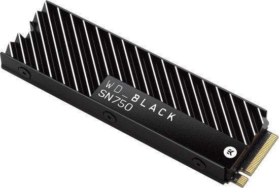 כונן Western Digital Black SN750 Heatsink WDS100T3XHC 1TB M.2 2280 PCIe NVMe SSD