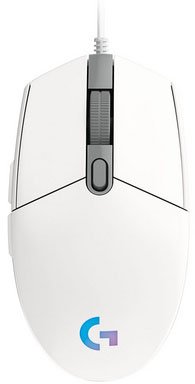 עכבר גיימרים חוטי Logitech G102 Lightsync - לבן