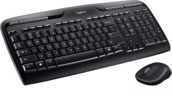 סט מקלדת ועכבר אלחוטיים Logitech MK330 - צבע שחור