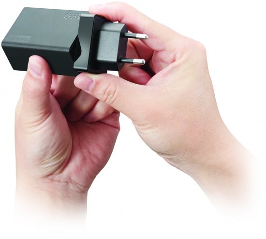 מטען קיר USB עם כבל Lenovo 65W G0A6N065WW USB-C כולל 4 סוגי תקעים להחלפה
