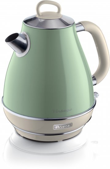 קומקום רטרו 1.7 ליטר Ariete Vintage 2869 2000W - צבע קרם / ירוק