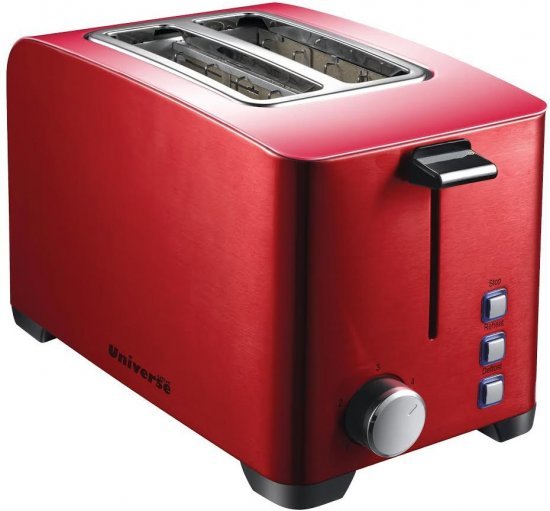 מצנם 2 פרוסות UNIVERSE Pop Up Toaster NRI-873 - צבע אדום