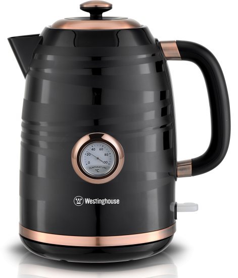 קומקום חשמלי 1.7 ליטר Westinghouse WKWK512BK 2200W - צבע שחור / נחושת