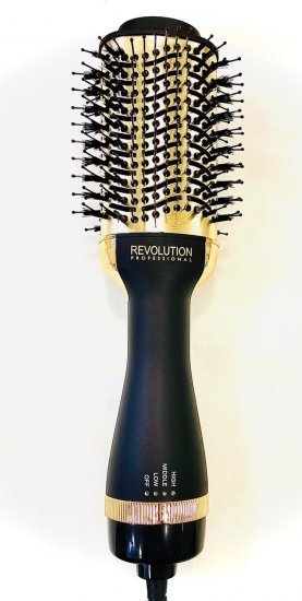 מברשת שיער חשמלית 4 ב-1 ייבוש סלסול עיצוב והחלקה Revolution Professional SM-5250 - צבע שחור / זהב