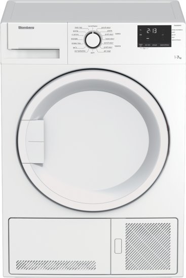 מייבש כביסה פתח חזית 7 ק''ג עם מעבה Blomberg TXU570WPX - צבע לבן