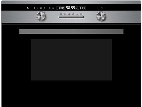 תנור קומפקטי משולב מיקרוגל 44 ליטר 8 תוכניות 60 ס''מ Midea - צבע שחור