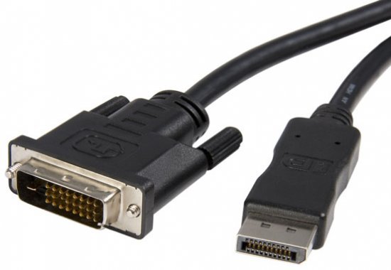 כבל מחיבור DisplayPort לחיבור DVI באורך 1.8 מטרים Gold Touch