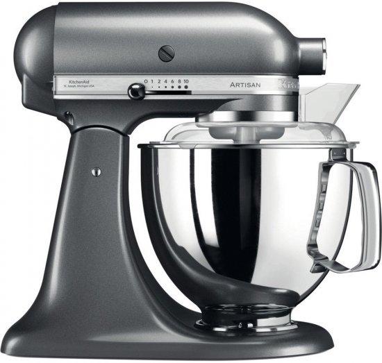 מיקסר שולחני עם 2 קערות נירוסטה 4.8 ליטר / 3 ליטר KitchenAid Artisan 5KSM175PSIMS - צבע כסף מדליון - אחריות יבואן רשמי ניופאן