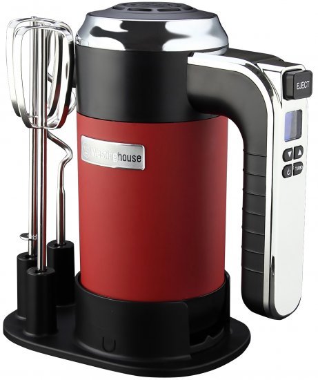 מיקסר יד דיגיטלי Westinghouse 350W WKHM250RD - צבע אדום / נירוסטה