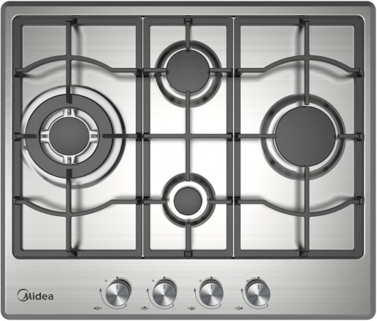 כיריים גז 4 להבות בישול Midea 60SM097 - צבע נירוסטה