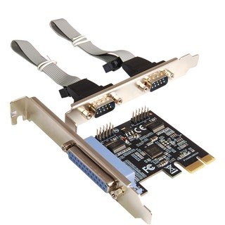 כרטיס PCI-E ל-2 יציאות RS232 Serial Controller ויציאה אחת ל-STLab Parallel Card