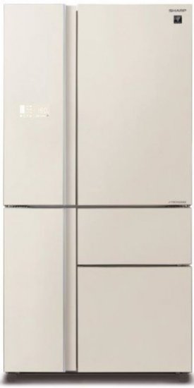 מקרר 5 דלתות מקפיא תחתון 661 ליטר אינוורטר Sharp SJ-R9734 - צבע זכוכית בז'