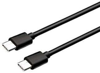 כבל סנכרון וטעינה USB Type-C ל-USB Type-C - באורך 1.8 מטר - צבע שחור