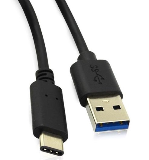 כבל סנכרון וטעינה מחיבור USB 3.0 Type-A לחיבור USB 3.0 Type-C באורך 3 מטר Gold Touch צבע שחור