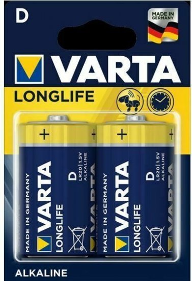 2 סוללות Varta Alkaline D LR20