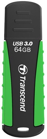 זיכרון נייד Transcend JetFlash 810 Rugged USB 3.1 - דגם TS64GJF810 - נפח 64GB - צבע שחור / ירוק