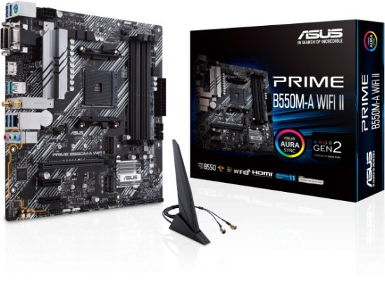 לוח אם ASUS PRIME B550M-A WIFI II AM4 AMD B550 DDR4