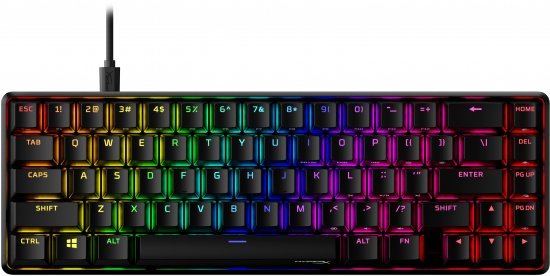 מקלדת גיימינג מכאנית HyperX Alloy Origins 65 RGB Aqua Switch - עברית / אנגלית