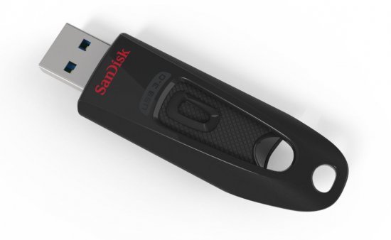 זיכרון נייד SanDisk Cruzer Ultra USB 3.0 - דגם SDCZ48-032G-U46 - נפח 32GB - צבע שחור