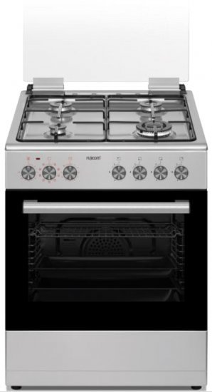 תנור משולב כיריים גז מולטיסיסטם 60 ליטר 9 תוכניות 4 מבערים Fujicom FJ-FS8065X  - צבע נירוסטה