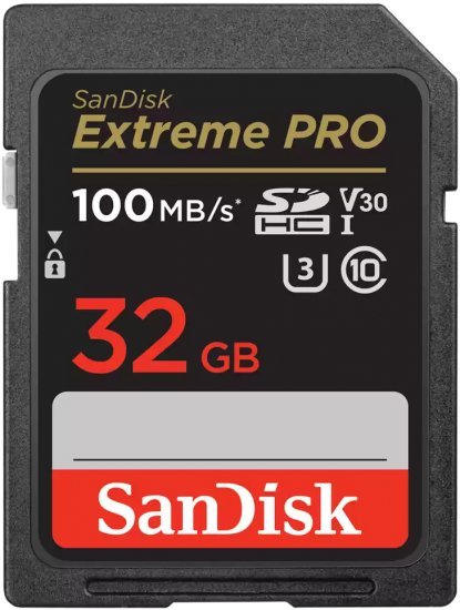 כרטיס זיכרון SanDisk Extreme PRO SDHC UHS-I U3 V30 - דגם SDSDXXO-032G-GN4IN - נפח 32GB