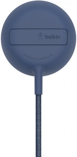 משטח טעינה מגנטי אלחוטי נייד עם  Belkin Boost Charge 15W Magsafe - צבע כחול