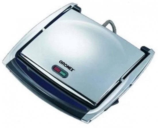 טוסטר לחיצה - גריל 4 פרוסות Chromex TG-500 1800W נירוסטה מוברשת