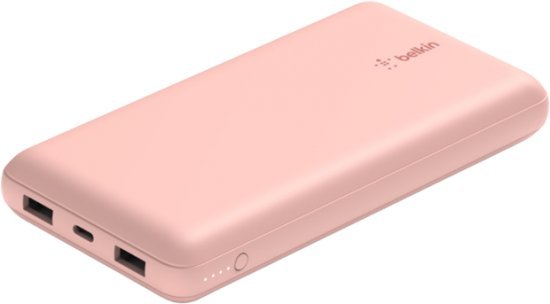 סוללה ניידת Belkin Boost Charge 20000mAh 2xUSB-A USB-C - צבע Rose Gold