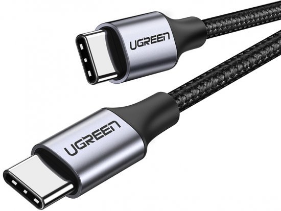 כבל טעינה מהירה קלוע USB C ל-USB C באורך 2 מטר UGREEN - שחור