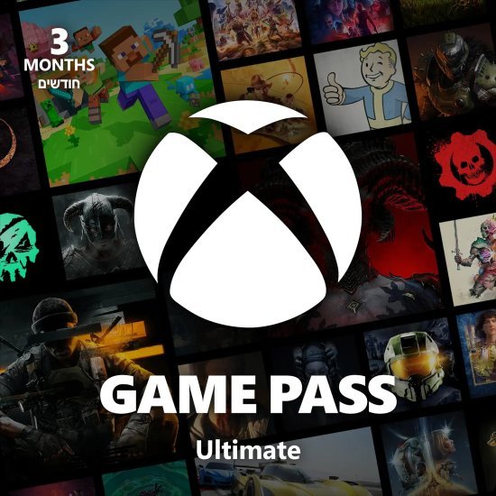 חברות Microsoft Xbox Game Pass Ultimate (קוד דיגיטלי) - מנוי ל-3 חודשים