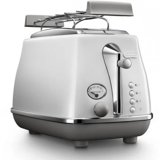 מצנם קופץ 2 פרוסות Delonghi Icona CTOC2103 900W צבע לבן