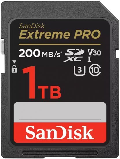 כרטיס זיכרון SanDisk Extreme PRO SDXC UHS-I U3 V30 - דגם SDSDXXD-1T00-GN4IN - נפח 1TB