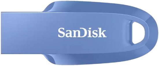 זיכרון נייד SanDisk Ultra Curve USB 3.2 - דגם SDCZ550-128G-G46NB - נפח 128GB - צבע Navy Blue