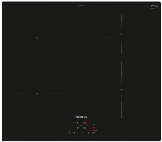 כיריים אינדוקציה 4 אזורי בישול 60 ס''מ Siemens iQ100 EU611BEB5Y TouchControl - שנה אחריות יבואן רשמי BSH