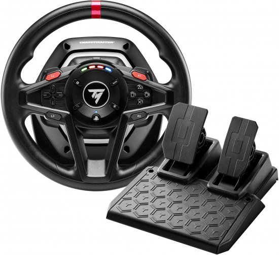 הגה מרוצים עם היזון חוזר ודוושות מגנטיות Thrustmaster T128P למחשב ול-PS4 / PS5 & PC