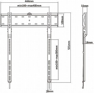מתקן תלייה יעודיי למסכי OLED עד 65 אינטש EAZO
