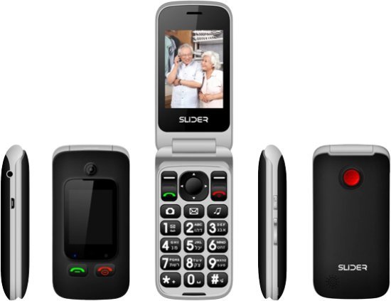 טלפון סלולרי למבוגרים Slider W35 4G - צבע שחור - שנה אחריות יבואן רשמי