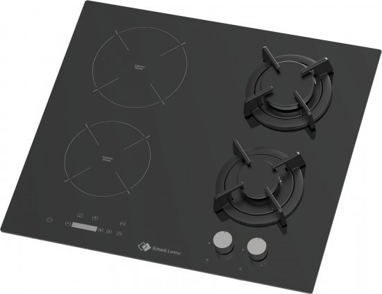 כיריים היברידיות 2 להבות גז + 2 משטחי חימום אינדוקציה Schaub Lorenz i6008