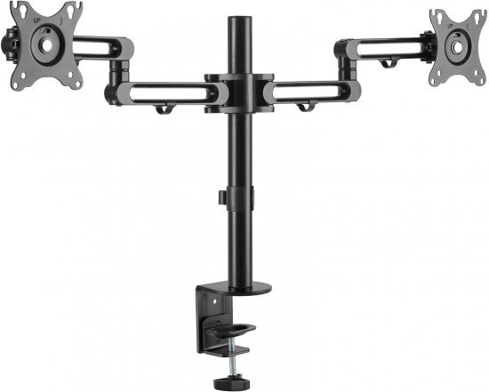 זרוע מתכווננת כפולה לשני מסכי מחשב עד 32" EAZO C2B