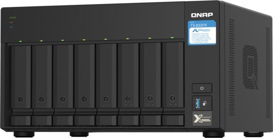 שרת אחסון NAS ללא כוננים QNAP TS-832PX-4G 8-Bay 4GB