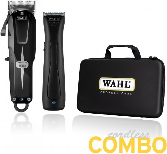 סט מכונת תספורת + טרימר אלחוטיים מקצועיים דגם 08592-017H סדרת Combo Cordless מבית Wahl