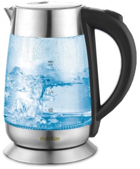 קומקום זכוכית מעוצב 1.8 ליטר 2100W דגם Sharden ATL-717 מבית Gold Line