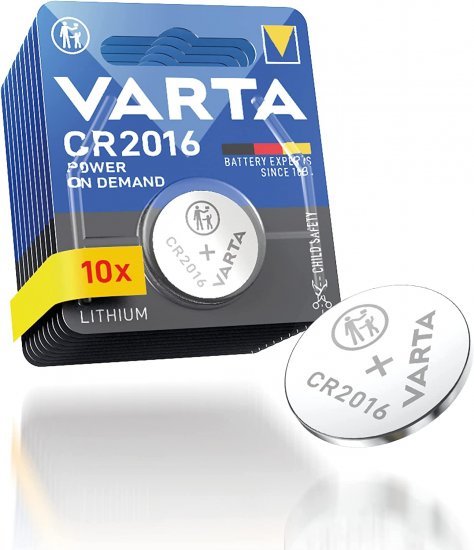 10 סוללות ליתיום Varta Lithium Cell 3V CR2016