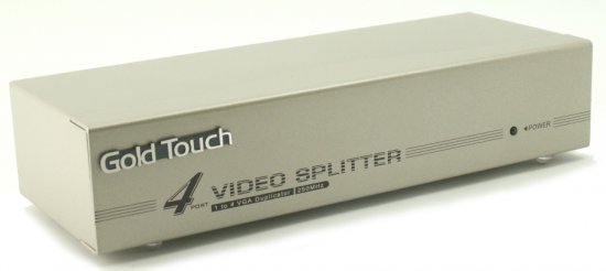 מפצל מחיבור VGA ל-4 חיבורי Gold Touch - VGA