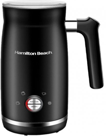 מקציף חלב יוקרתי 4 ב-1 Hamilton Beach 500W - צבע שחור מט