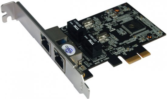 כרטיס רשת בממשק PCIe עם 2 חיבורי STLab ST-N-382 RJ45