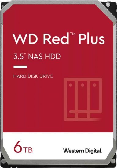 כונן קשיח Western Digital Red Plus NAS 6TB 256MB 5400RPM SATA III WD60EFPX