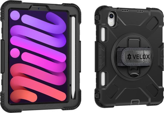 כיסוי / נרתיק קומבו מבית Velox ל- Apple iPad Mini 8.3 Inch 2021 / iPad mini 8.3 inch (A17 Pro) 2024 - צבע שחור