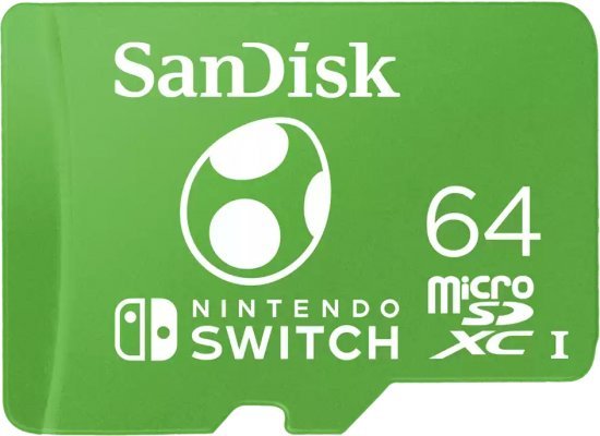 כרטיס זיכרון SanDisk MicroSDXC Yoshi Edition ל- Nintendo Switch - דגם SDSQXAO-064G-GN6ZN - נפח 64GB